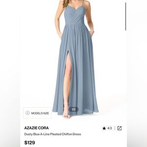 Dusty Blue Azazie Bridesmaid Dress